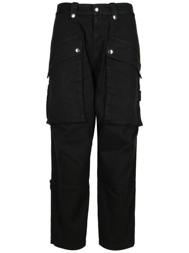 Isabel Marant Étoile Jannick' Black Cotton Pants - ISABEL MARANT ETOILE - BALAAN 1