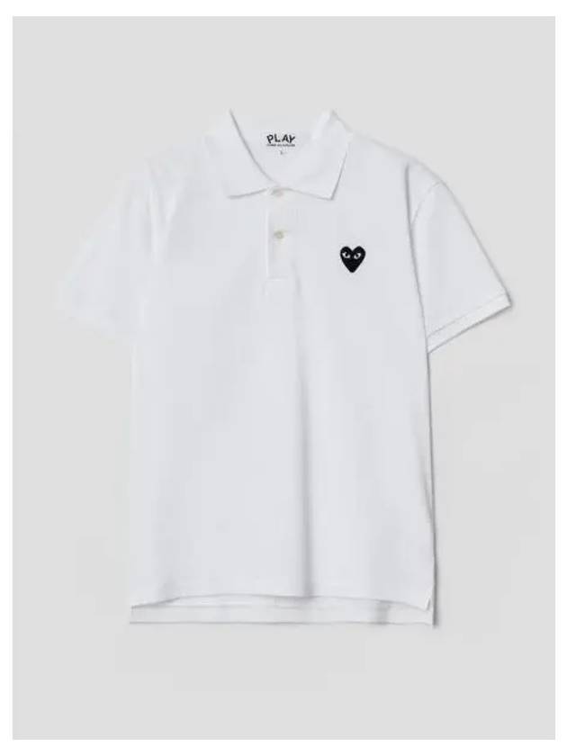 Unisex Black Heart Waffen Polo T shirt Blouse Southern White Domestic Product GM0024050992397 - COMME DES GARCONS PLAY - BALAAN 1