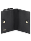 Gancini Compact Half Wallet Black - SALVATORE FERRAGAMO - BALAAN 3