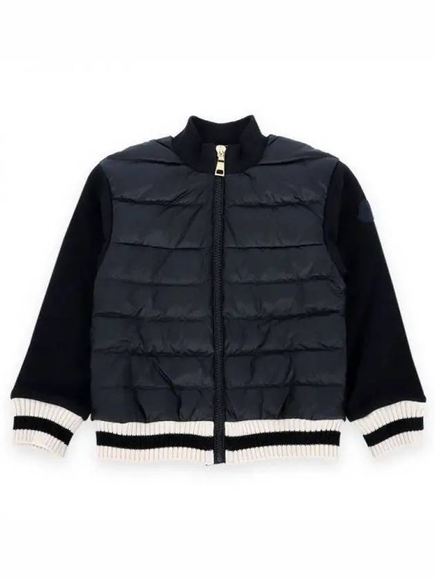 Kids High Neck Mix Zip up Jacket Navy 8G00011 809DK 781 8 10A 270268 1101661 - MONCLER - BALAAN 1