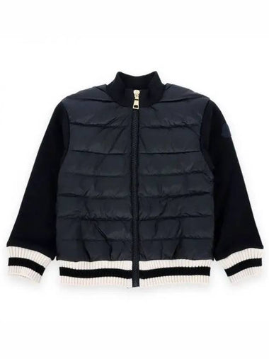 Kids High Neck Mix Zip up Jacket Navy 8G00011 809DK 781 8 10A 270268 1101661 - MONCLER - BALAAN 1