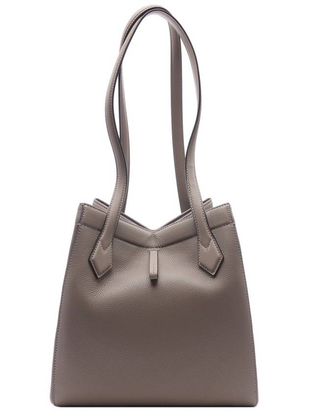 Origami Medium Leather Tote Bag Dove Grey - FENDI - BALAAN 5