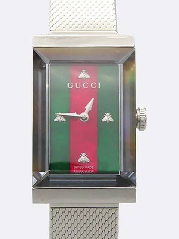 YA147401 G Frame Tricolor Dial Steel Women s Watch - GUCCI - BALAAN 1