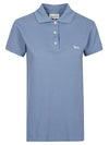 Baby Fox Patch Regular Polo Shirt Blue - MAISON KITSUNE - BALAAN 2