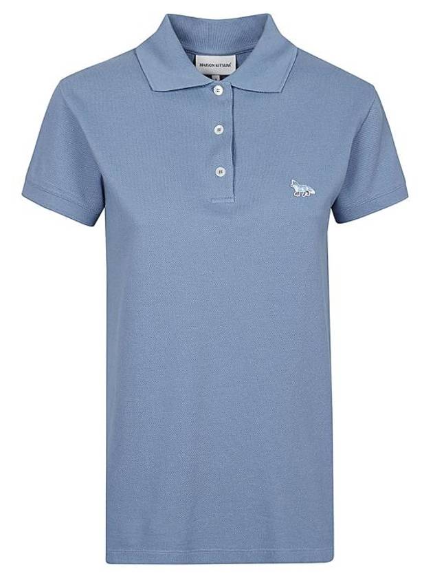 Baby Fox Patch Regular Polo Shirt Blue - MAISON KITSUNE - BALAAN 2