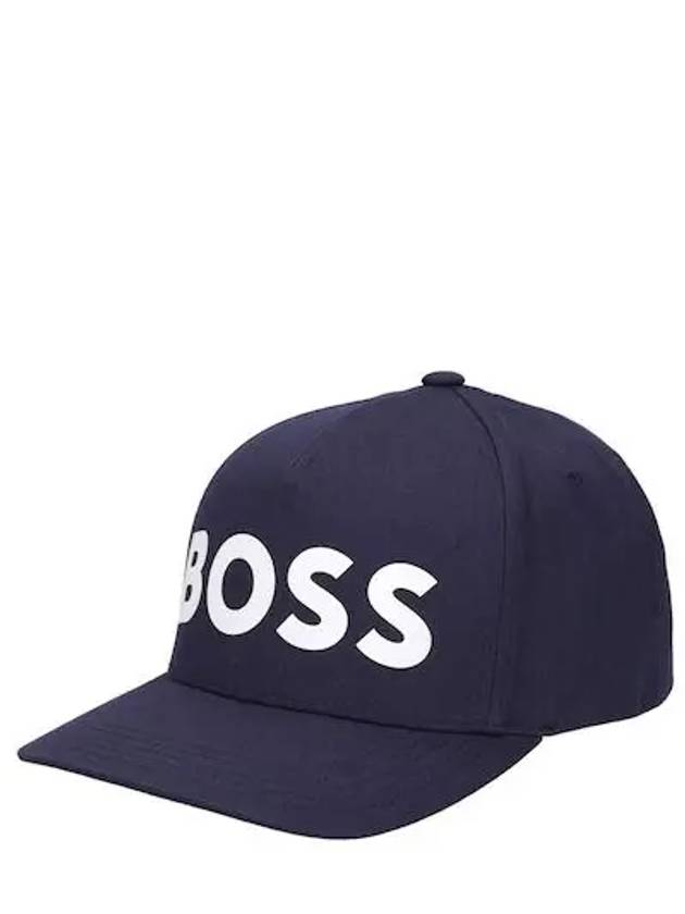 Boss SEVILE Seville front logo detail cotton cap hat navy - HUGO BOSS - BALAAN 3