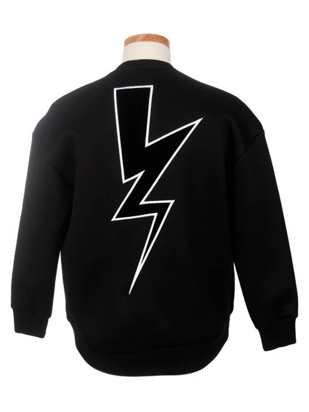 Lightning Sweatshirt Black - NEIL BARRETT - BALAAN 4