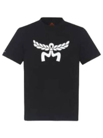 Organic Cotton Laurel Logo Print T Shirt - MCM - BALAAN 1