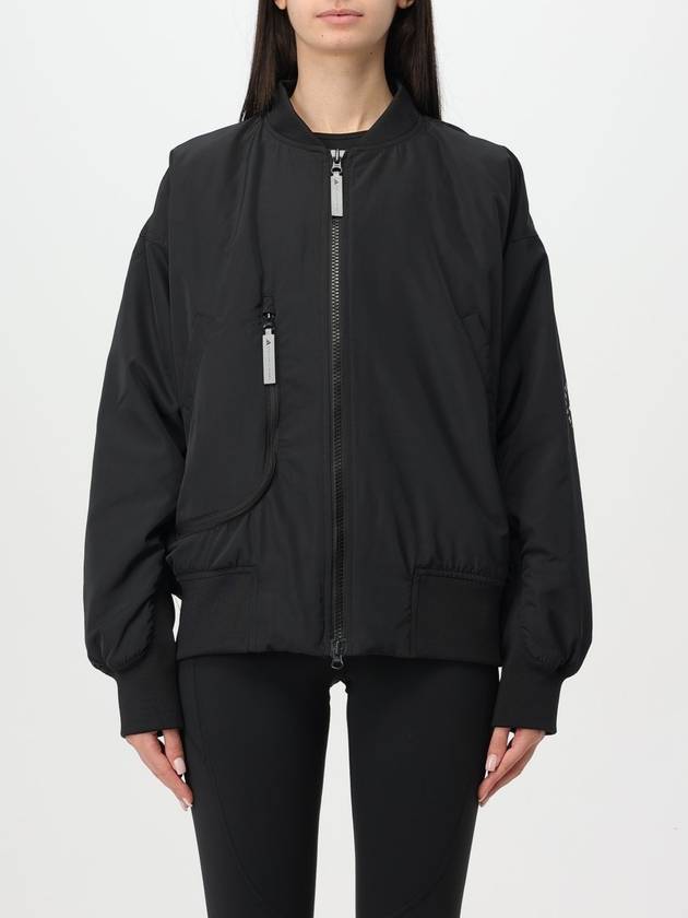 By Stella Mccartney Woven Bomber Jacket Black - ADIDAS - BALAAN 2