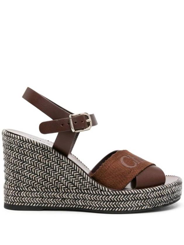 Logo Strap Wedge Espadrille CHC24U01YKR25L - CHLOE - BALAAN 1