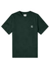 Back Logo Round Neck Cotton Short Sleeve T-Shirt Green - WOOYOUNGMI - BALAAN 1