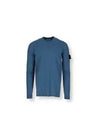 Wappen Patch Crew Neck Knit Top Powder Blue - STONE ISLAND - BALAAN 5