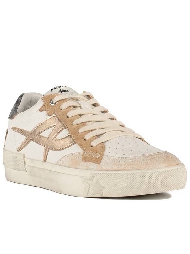 Ash Smooth Leather And Suede Sneakers With Gold Detailing - ASH - BALAAN 3