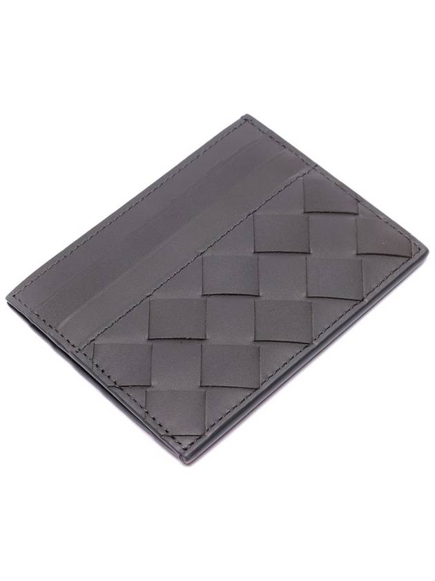 Intrecciato Leather Card Wallet Thunder - BOTTEGA VENETA - BALAAN 6