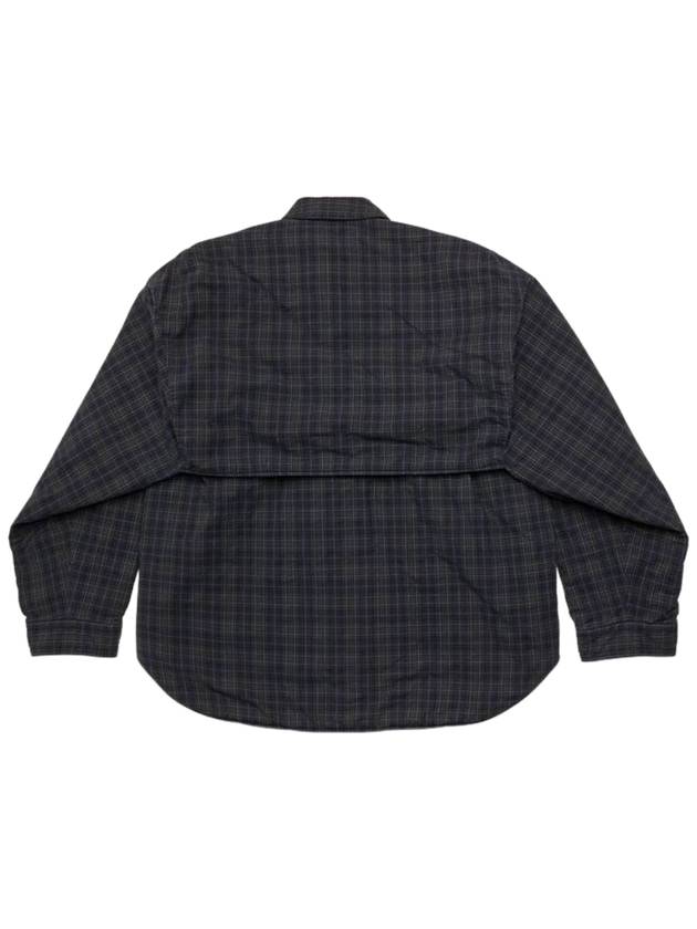 Checked Pattern Long Sleeve Shirt Grey - BALENCIAGA - BALAAN 3