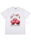 Basic Cherry Relax Jersey Short Sleeve T-Shirt White - GANNI - BALAAN 2