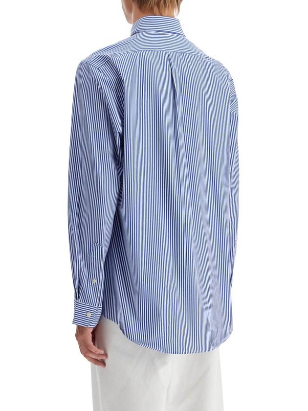 Pony Striped Cotton Long Sleeve Shirt Blue - POLO RALPH LAUREN - BALAAN 4