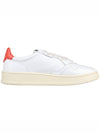 Men's Medalist Low Top Sneakers White Orange - AUTRY - BALAAN 5