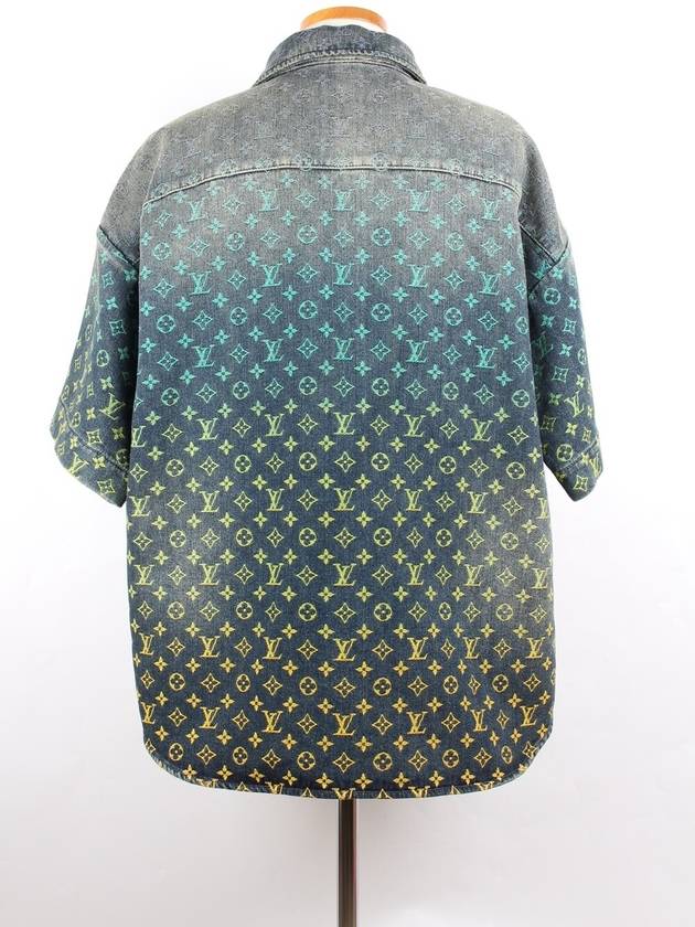 Rainbow Monogram Short Sleeved Denim Shirt XL - LOUIS VUITTON - BALAAN 5