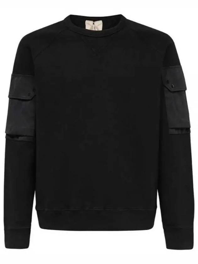 Multi-pocket Snap Crew Neck Sweatshirt Black - TEN C - BALAAN 2