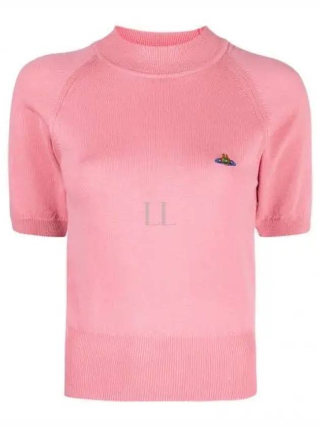 Embroidery ORB Logo Wool Knit Top Pink - VIVIENNE WESTWOOD - BALAAN 2