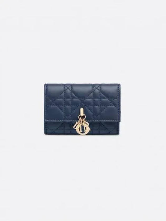 Miss Glycine Wallet Deep Ocean Blue Cannage Lambskin - DIOR - BALAAN 2