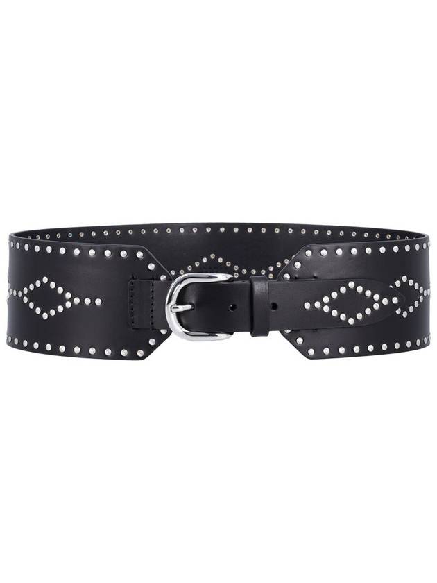 Lucy studded leather belt black - ISABEL MARANT - BALAAN 3