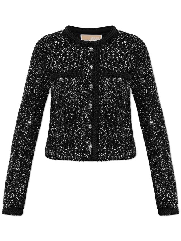 Michael Michael Kors Blazer With Sequins, Women's, Black - MICHAEL KORS - BALAAN 1