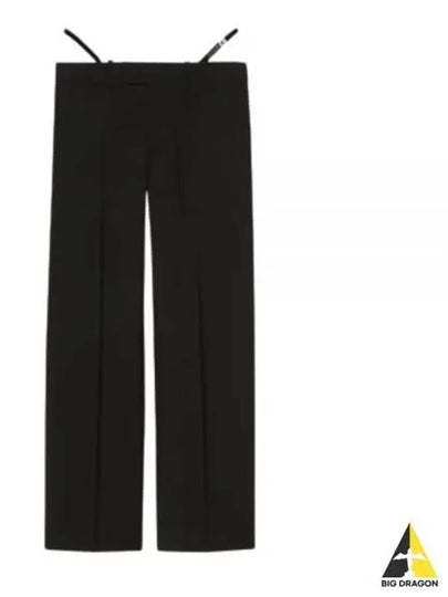 Wool Mohair Straight Pants Black - GUCCI - BALAAN 2