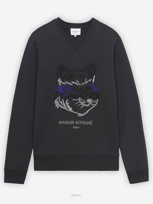 Big Fox Embroidery Regular Sweatshirt Anthracite - MAISON KITSUNE - BALAAN 2