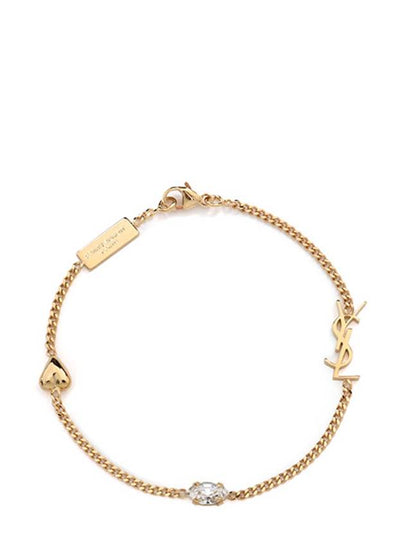 Opyum Heart Chain Bracelet Gold - SAINT LAURENT - BALAAN 2