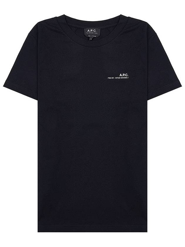 Item Logo Crew Neck Short Sleeve T-Shirt Black - A.P.C. - BALAAN 9