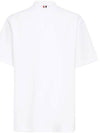 RWB Pocket Interlock Cotton Short Sleeve Polo Shirt White - THOM BROWNE - BALAAN 4