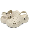 Clog Baya Platform Women s Sandals Winter White Beige Series 208186 11S - CROCS - BALAAN 6