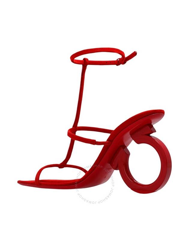 Salvatore Elina Sandals Red - SALVATORE FERRAGAMO - BALAAN 4