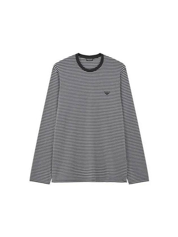 UNDERWEAR Men s Striped Pattern Lounge T Shirt Dark Gray 271899 - EMPORIO ARMANI - BALAAN 1