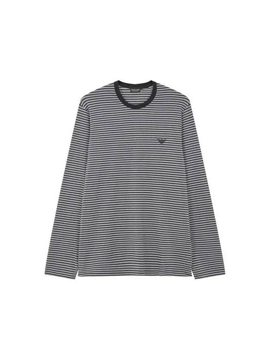 UNDERWEAR Men's Striped Pattern Lounge TShirt Dark Gray 270666 - EMPORIO ARMANI - BALAAN 1