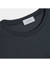 Men's Boxy Jersey Woven Pocket Short Sleeve T-Shirt Charcoal - LEMAIRE - BALAAN 4