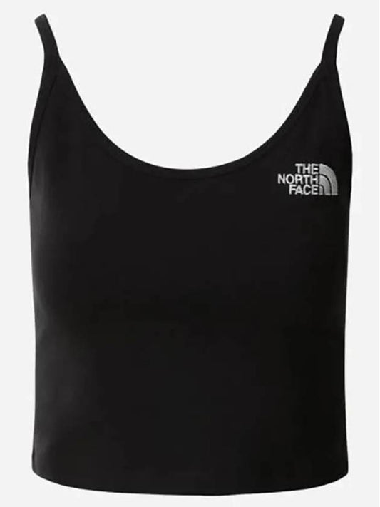 Embroidered Logo Cropped Sleeveless Black - THE NORTH FACE - BALAAN 2