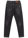 Men's Regular Slim Fit Soft Black Thin Jeans AJN166 - IKALOOOK - BALAAN 2