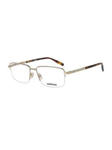 Eyewear Half Rimless Metal Eyeglasses Gold - MONTBLANC - BALAAN 1