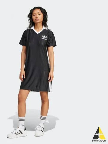 Adicolor 3S pinstripe dress BLACK - ADIDAS - BALAAN 1