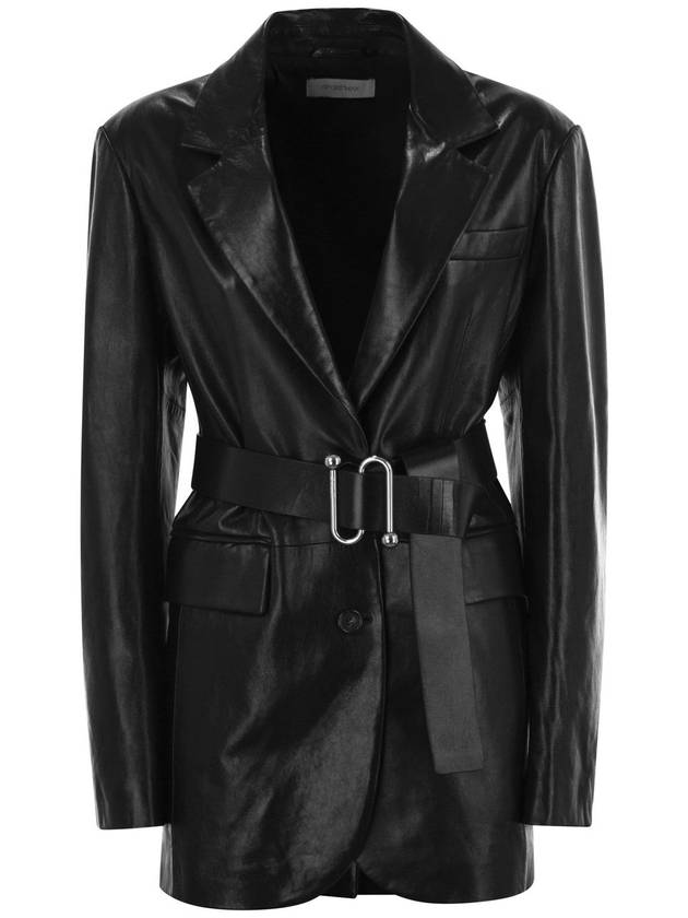 TEORIA - Nappa leather long blazer - MAX MARA SPORTMAX - BALAAN 1