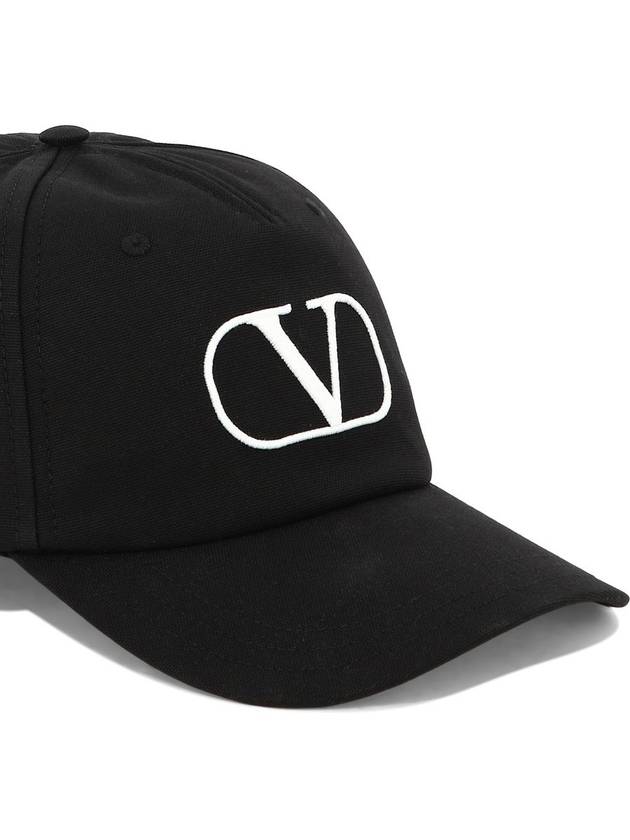 V Logo Ball Cap Black - VALENTINO - BALAAN 6