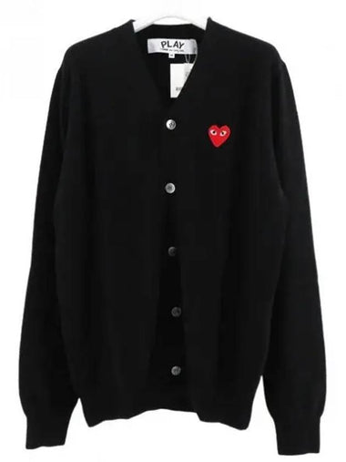 AX N008 051 1 P1N008 AZ Red Heart Wappen Wool Cardigan - COMME DES GARCONS - BALAAN 1