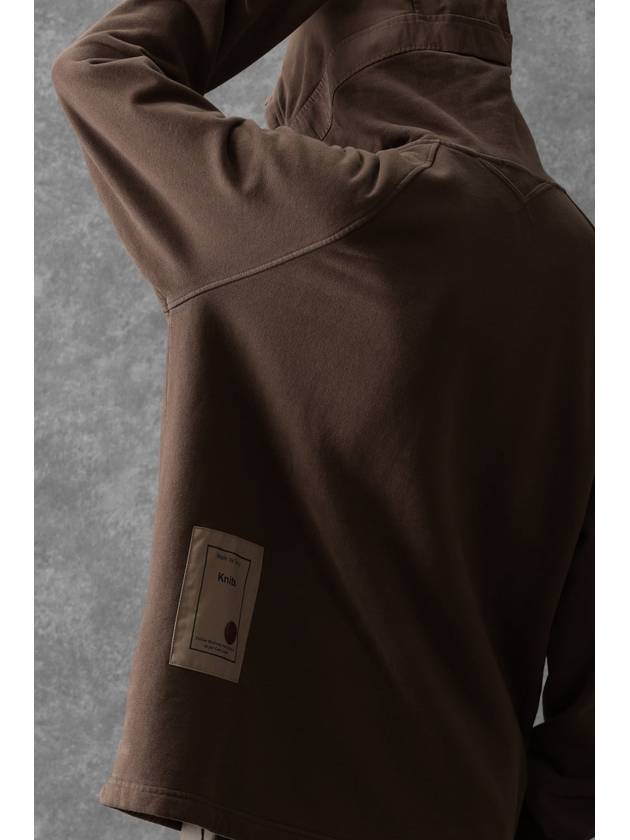 Felpa Chiusa Cappuccio Garment-Dye Hooded Anorak Brown - TEN C - BALAAN 10