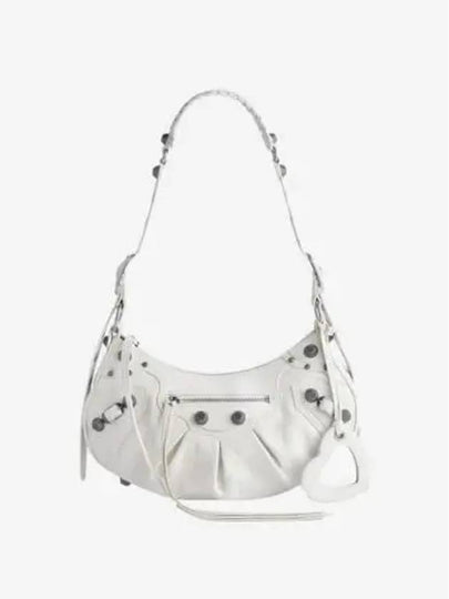 Le Cagole Small Leather Shoulder Bag White - BALENCIAGA - BALAAN 2