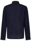 Linen Pocket Long Sleeve Shirt Navy - CP COMPANY - BALAAN 4