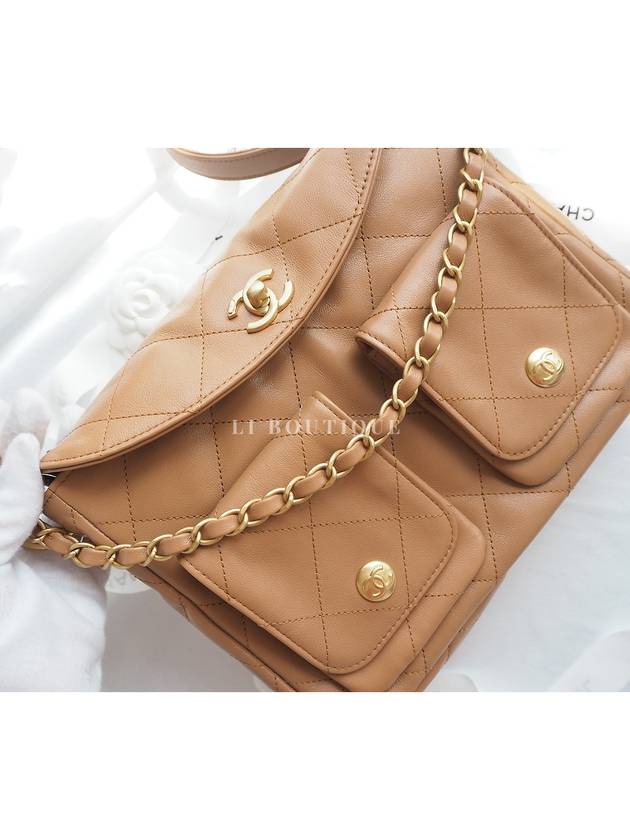 Unicorn Season Two Pocket Hobo Bag Brown AS4743 - CHANEL - BALAAN 3