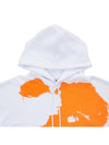 Men's Hand Print Cotton Hoodie White - MSGM - BALAAN 4